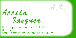 attila kaszner business card